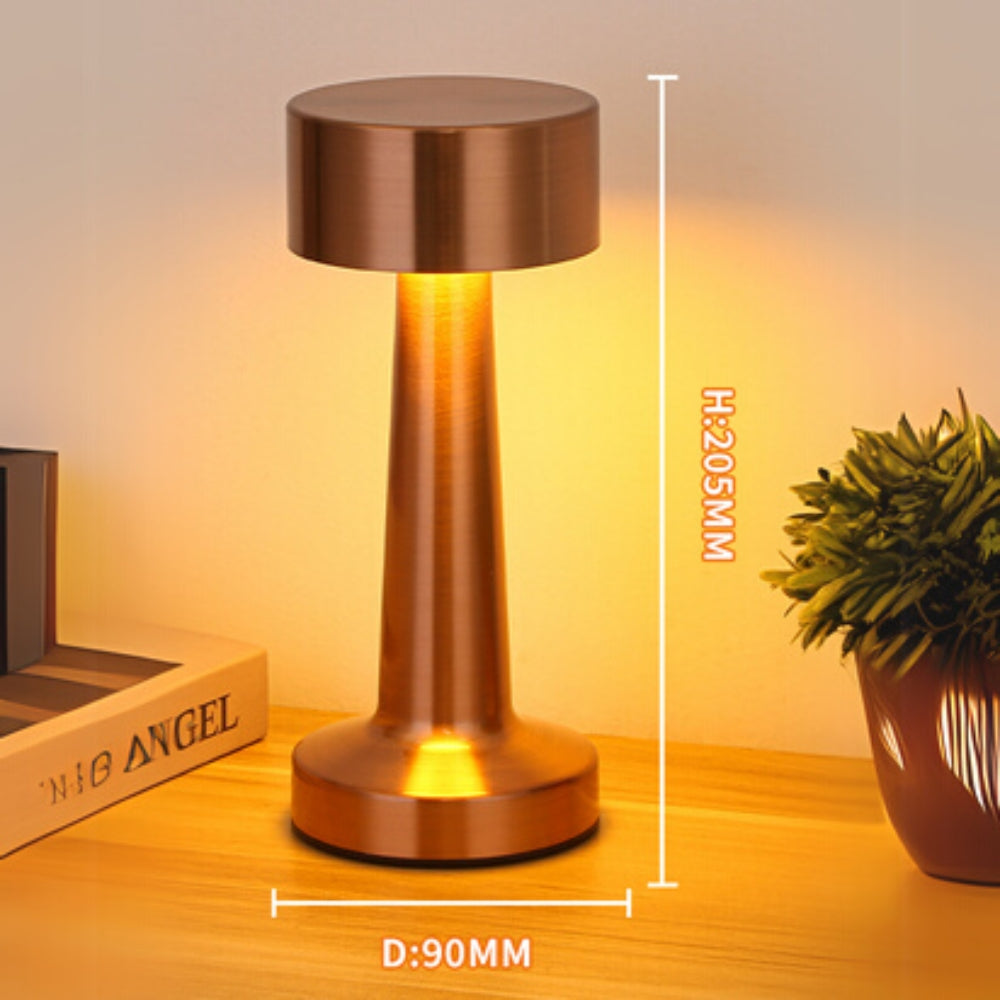 Rechargeable Touch Control Desk Lamp in Aluminum Finish