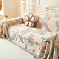 Reversible Floral Jacquard Sofa Cover in Soft Fabric