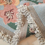 Reversible Floral Jacquard Sofa Cover in Soft Fabric