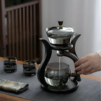 Glass Teapot Set with Ergonomic Handle – Heat-Resistant Design