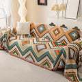 Woven Chenille Sofa Slipcover - Colorful Pattern