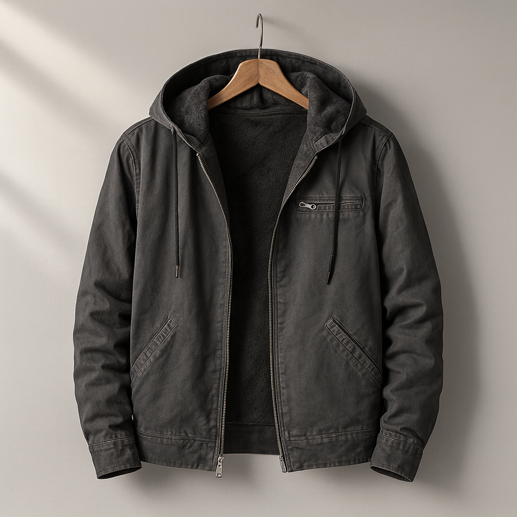 Cozy Explorer Canvas Jacket with Sherpa Lining
