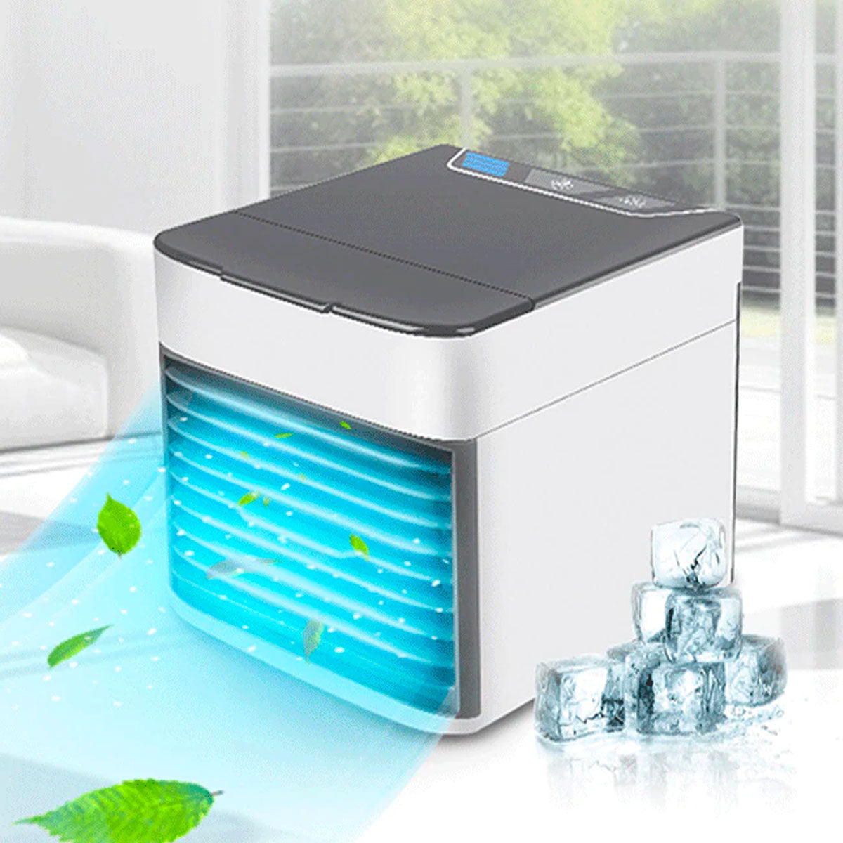 Portable Air Cooler with Fan and Water Reservoir - USB Powered