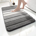 Absorbent Microfiber Bath Rug with Non-Slip Backing for Bathroom
