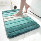 Absorbent Microfiber Bath Rug with Non-Slip Backing for Bathroom