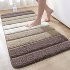 Absorbent Microfiber Bath Rug with Non-Slip Backing for Bathroom