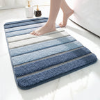 Absorbent Microfiber Bath Rug with Non-Slip Backing for Bathroom