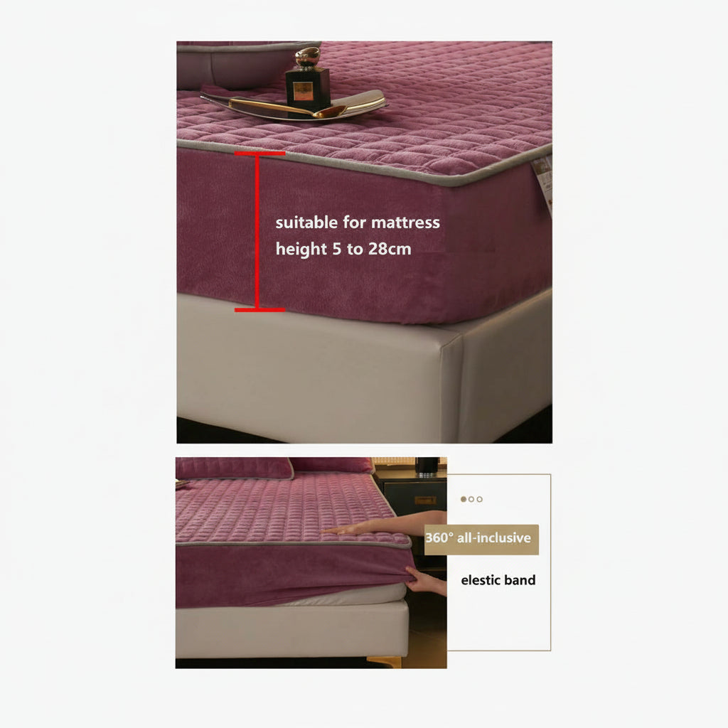 Soft and Breathable Fitted Mattress Cover Bed Sheets