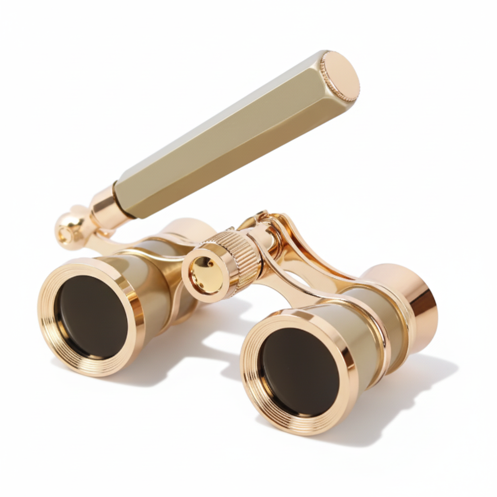 Foldable Theater Binoculars with Clear Optics and Handle