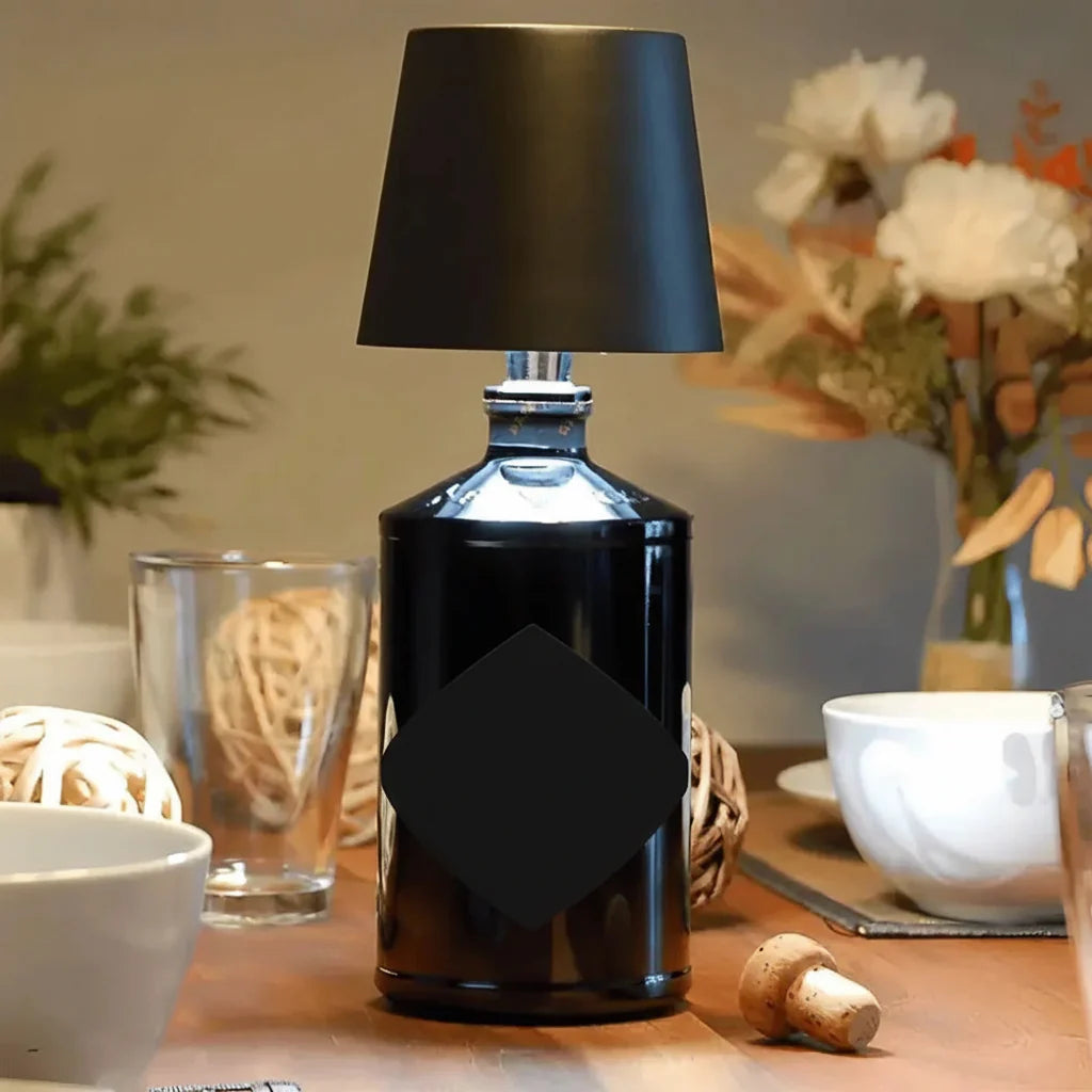 LED Desk Lamp – Decorative Bottle Shaped Night Light for Mood Lighting