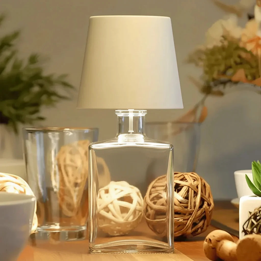 LED Desk Lamp – Decorative Bottle Shaped Night Light for Mood Lighting