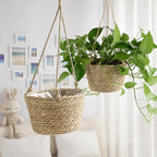 Handwoven Macramé Plant Hanger – Rustic Indoor Planter Display