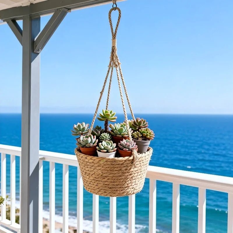Handwoven Macramé Plant Hanger – Rustic Indoor Planter Display