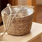 Handwoven Macramé Plant Hanger – Rustic Indoor Planter Display