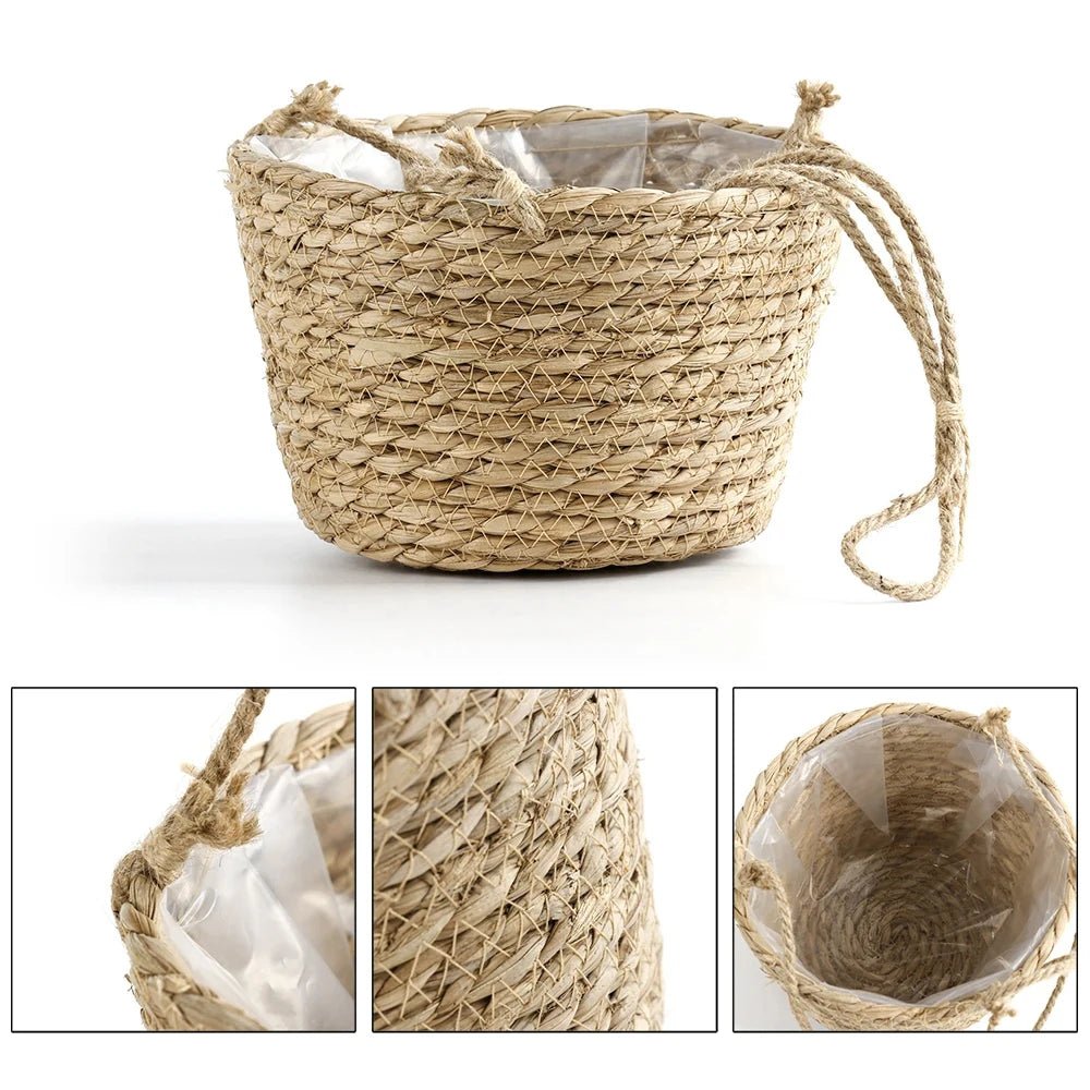 Handwoven Macramé Plant Hanger – Rustic Indoor Planter Display