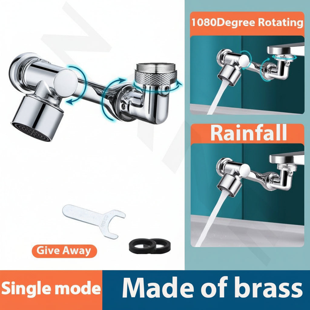 Rotating Copper Aerator Attachment for Faucet with Splash Filter