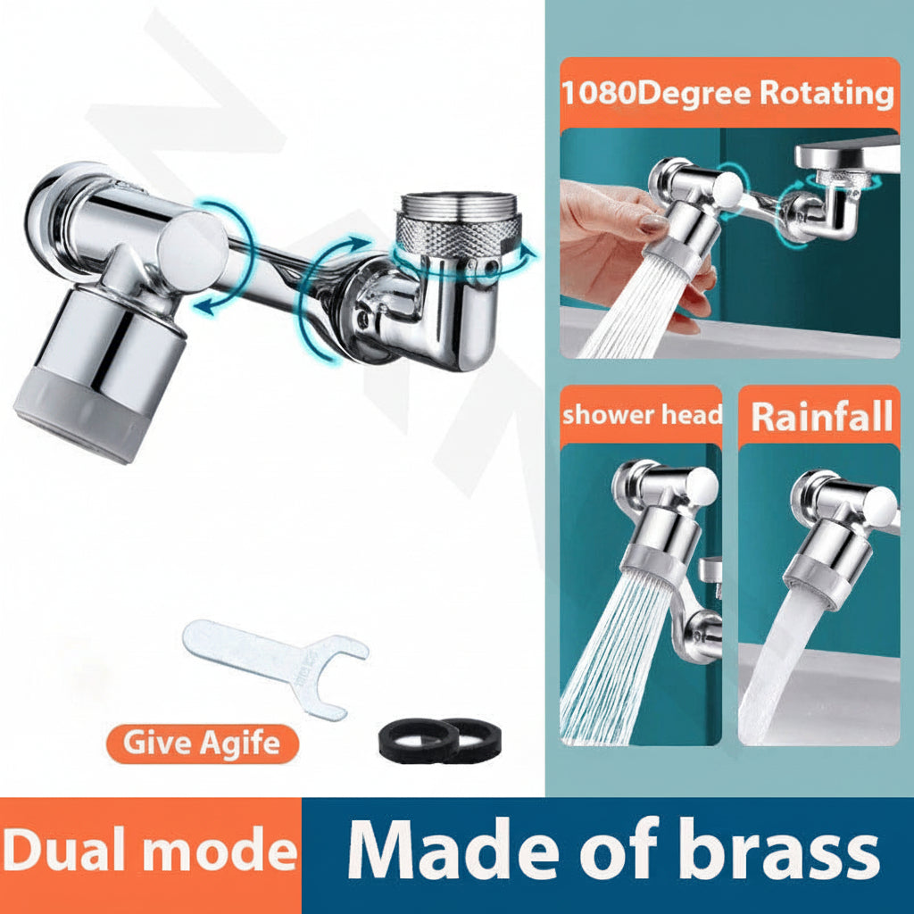 Rotating Copper Aerator Attachment for Faucet with Splash Filter
