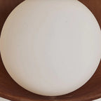 Round Wall Sconce with Minimalist Design – Resin and Iron Accent Light