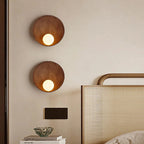 Round Wall Sconce with Minimalist Design – Resin and Iron Accent Light