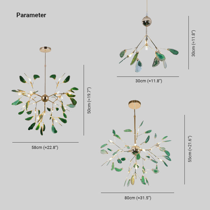 Branch Style Design Glass Chandelier in Multiple Colors