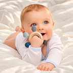 Wooden and Silicone Teething Ring for Infants