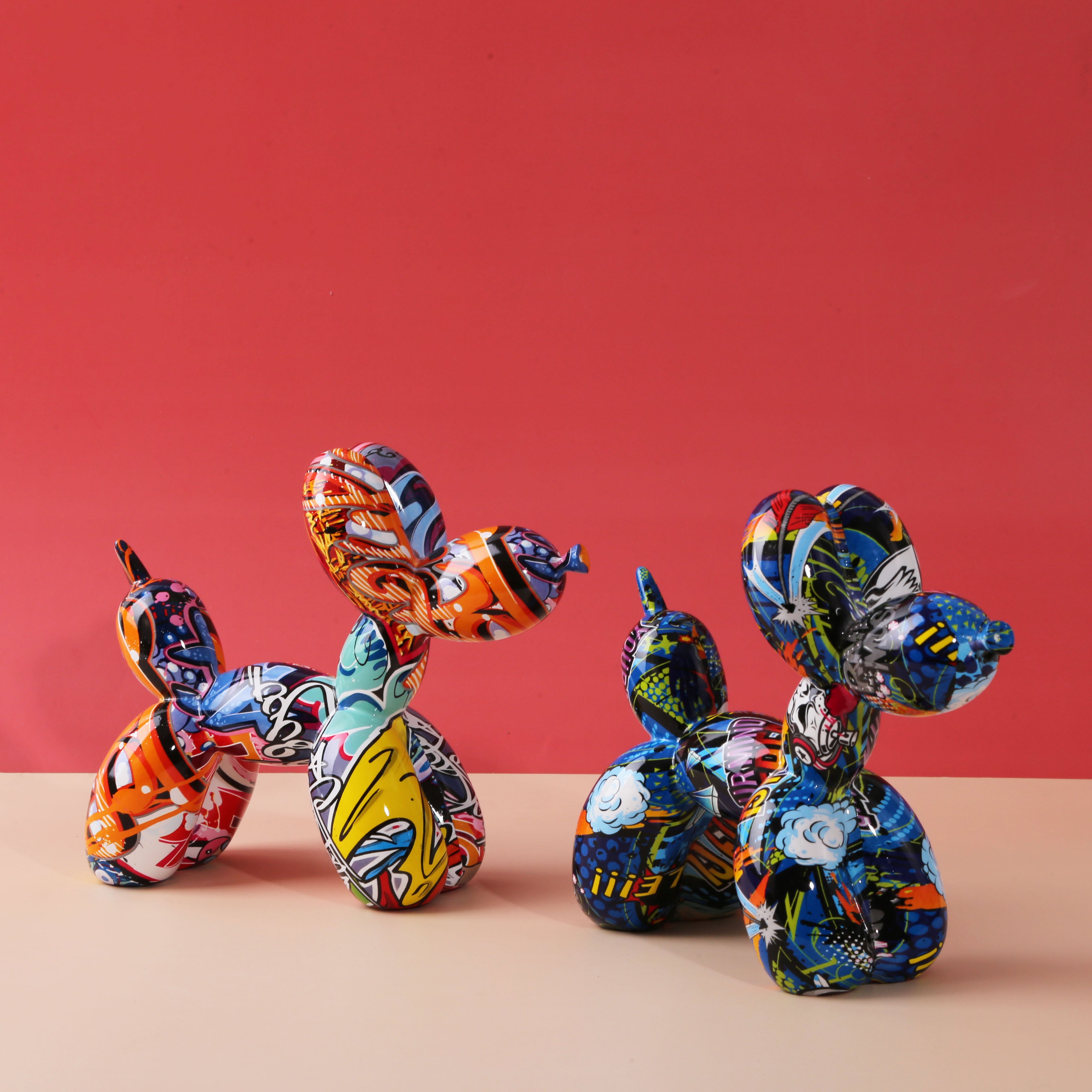 Whimsical Home Decor - Eco-Friendly Resin Nordic Dog Sculpture