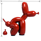 Polished Resin Dog Balloon Sculpture – Whimsical Art Decor