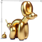 Polished Resin Dog Balloon Sculpture – Whimsical Art Decor