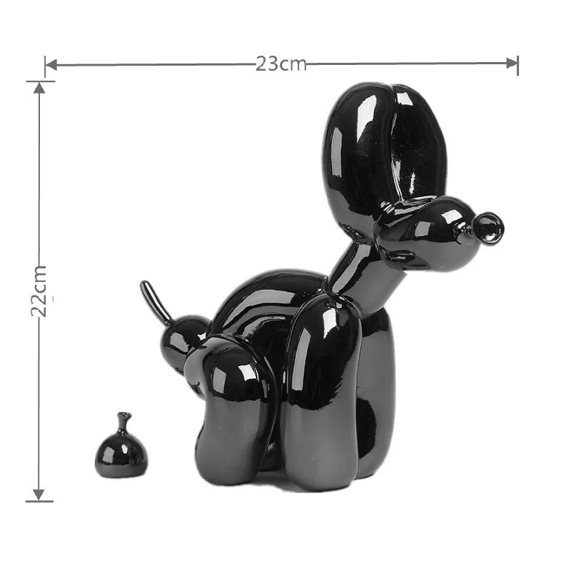 Polished Resin Dog Balloon Sculpture – Whimsical Art Decor