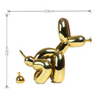 Polished Resin Dog Balloon Sculpture – Whimsical Art Decor