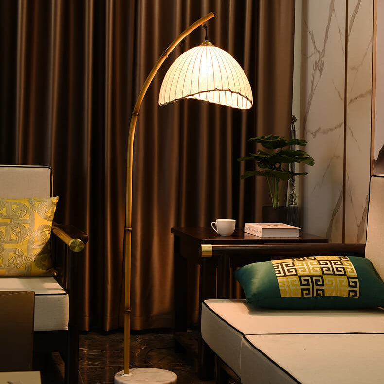 Modern Floor Lamp in Bamboo Design for Living Spaces and Chic Decor