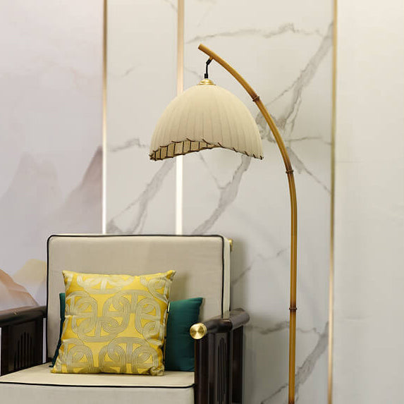 Modern Floor Lamp in Bamboo Design for Living Spaces and Chic Decor