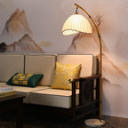 Modern Floor Lamp in Bamboo Design for Living Spaces and Chic Decor