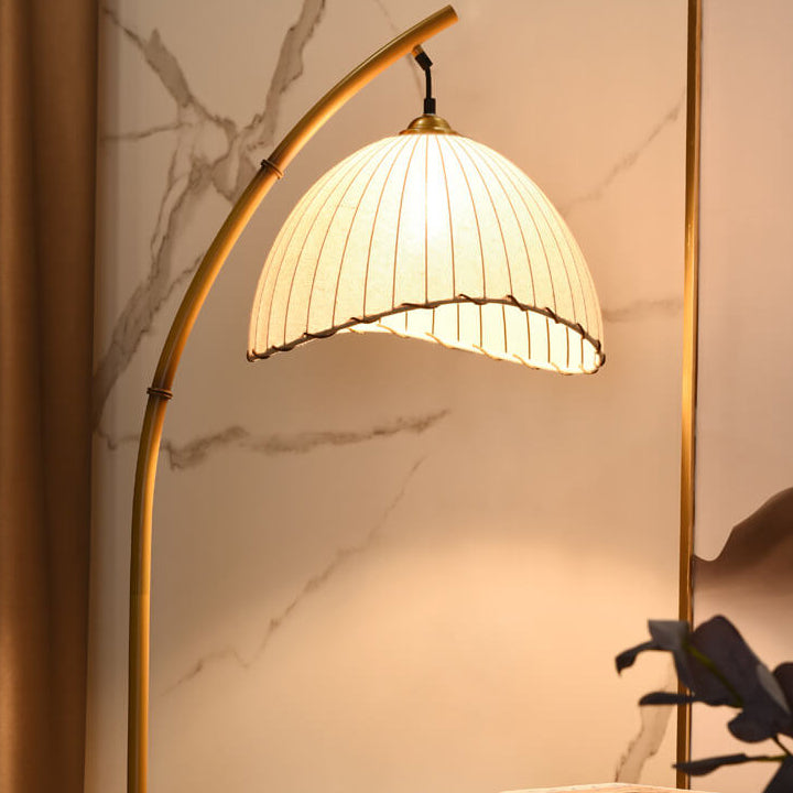 Modern Floor Lamp in Bamboo Design for Living Spaces and Chic Decor