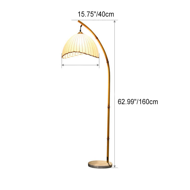 Modern Floor Lamp in Bamboo Design for Living Spaces and Chic Decor