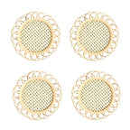 Sustainable Bamboo Coaster Collection with Non-Slip Grip