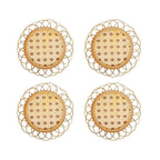 Sustainable Bamboo Coaster Collection with Non-Slip Grip