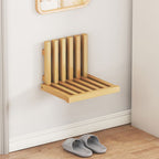 Foldable Bamboo Ottoman Footrest with Back Support - Space-Saving Design