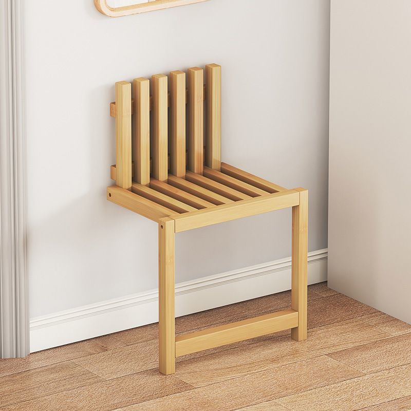 Foldable Bamboo Ottoman Footrest with Back Support - Space-Saving Design