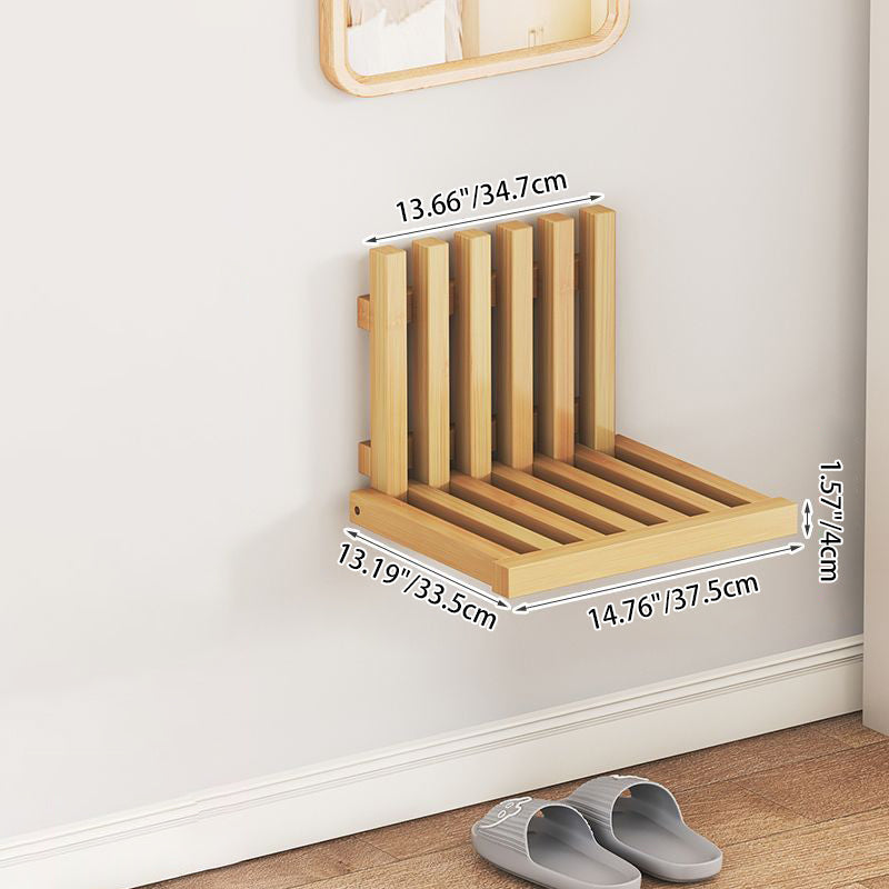 Foldable Bamboo Ottoman Footrest with Back Support - Space-Saving Design