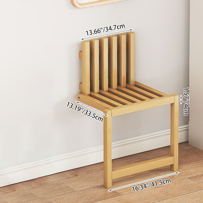 Foldable Bamboo Ottoman Footrest with Back Support - Space-Saving Design