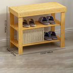 2-Tier Bamboo Shoe Organizer for Entryway Storage Solutions