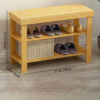 2-Tier Bamboo Shoe Organizer for Entryway Storage Solutions