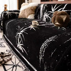 Elegant Bamboo Pattern Chenille Fabric Sofa Cover in Bamboo Whisper