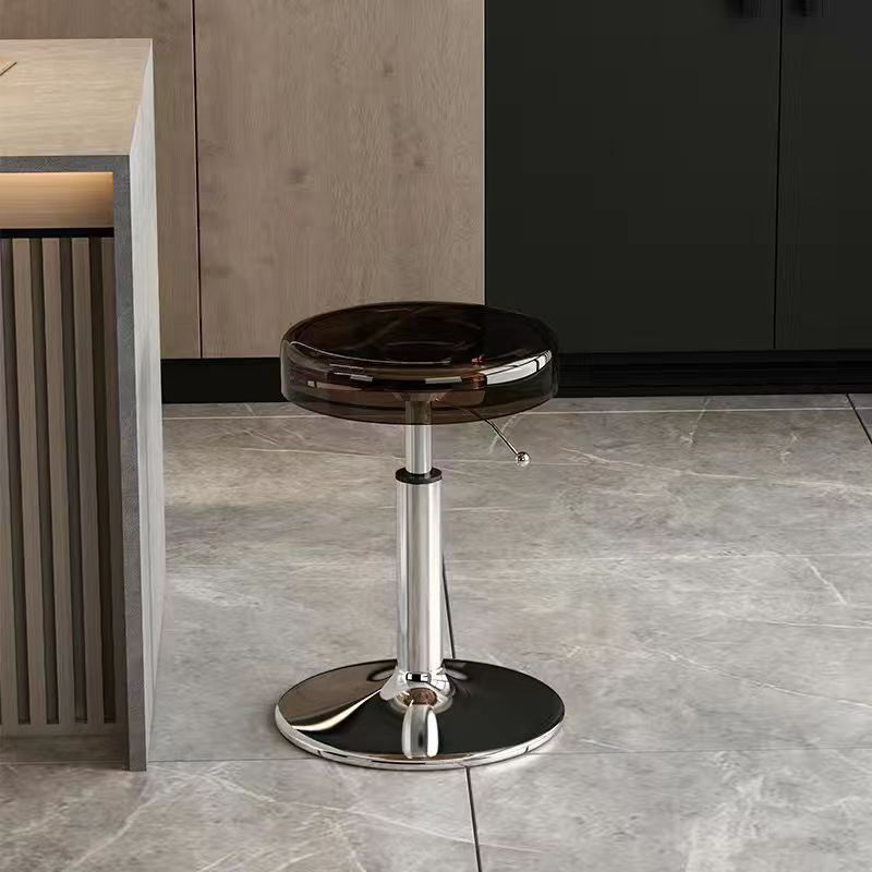 Height Adjustable Modern Dining Chair | Acrylic and Steel Bar Stool