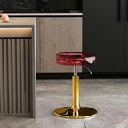 Height Adjustable Modern Dining Chair | Acrylic and Steel Bar Stool