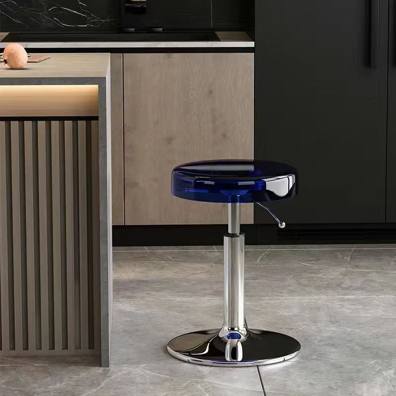 Height Adjustable Modern Dining Chair | Acrylic and Steel Bar Stool