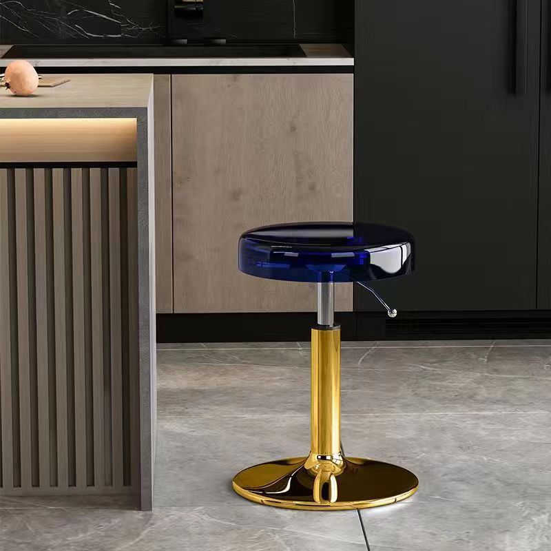 Height Adjustable Modern Dining Chair | Acrylic and Steel Bar Stool