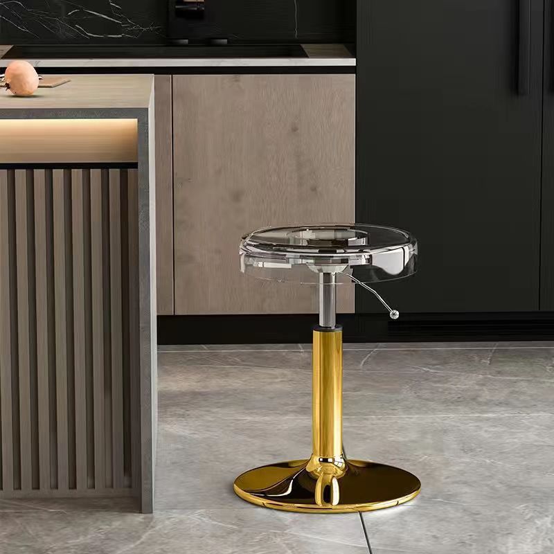 Height Adjustable Modern Dining Chair | Acrylic and Steel Bar Stool