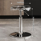 Height Adjustable Modern Dining Chair | Acrylic and Steel Bar Stool